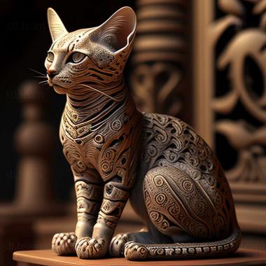 3D модель Єгипетська кішка мау (STL)